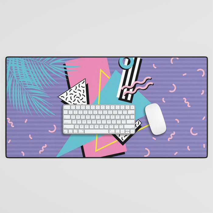 Memphis Pattern 57 - 80s - 90s Retro / 2nd year anniversary design Desk Mat Gallery Image 1