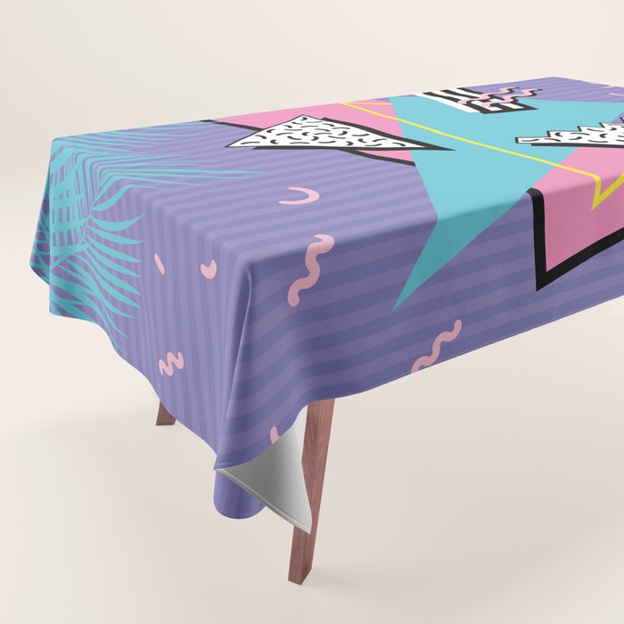 Memphis Pattern 57 - 80s - 90s Retro / 2nd year anniversary design Tablecloth Gallery Image 1