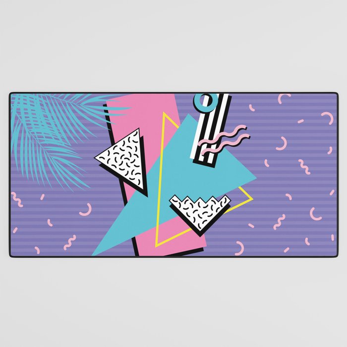 Memphis Pattern 57 - 80s - 90s Retro / 2nd year anniversary design Desk Mat Gallery Image 3