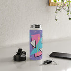 Memphis Pattern 57 - 80s - 90s Retro / 2nd year anniversary design Water Bottle Gallery Image 4