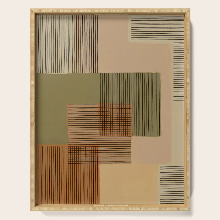 Geo Patchwork #3 Serving Tray Gallery Image 1