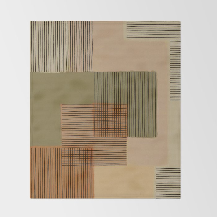 Geo Patchwork #3 Throw Blanket Gallery Image 2