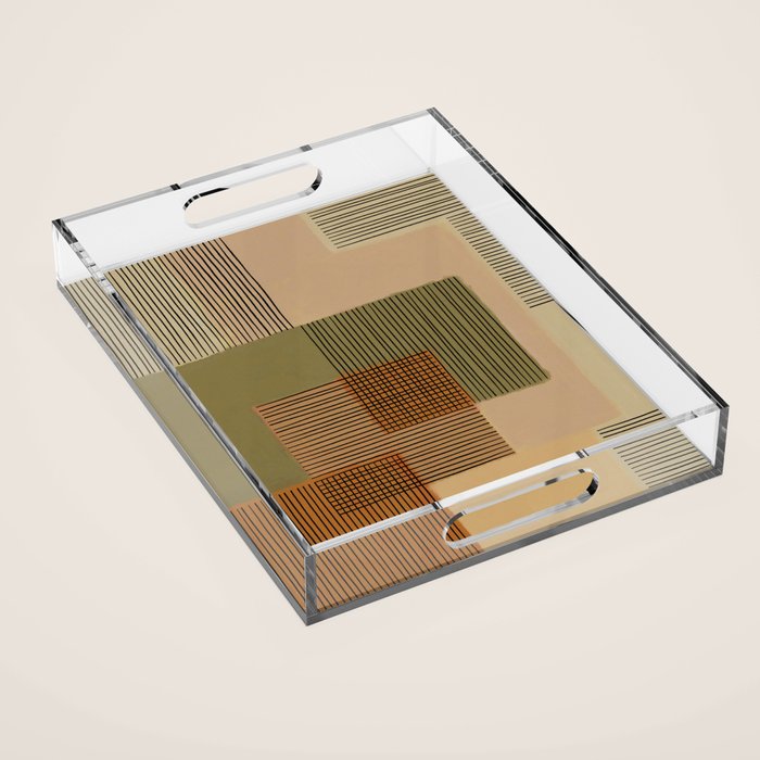 Geo Patchwork #3 Acrylic Tray Gallery Image 1