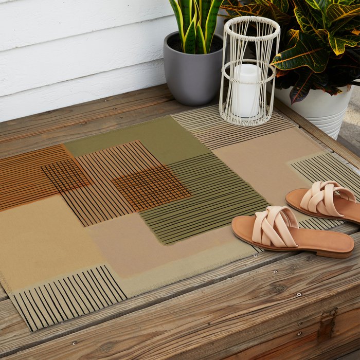 Geo Patchwork #3 Outdoor Rug Gallery Image 2