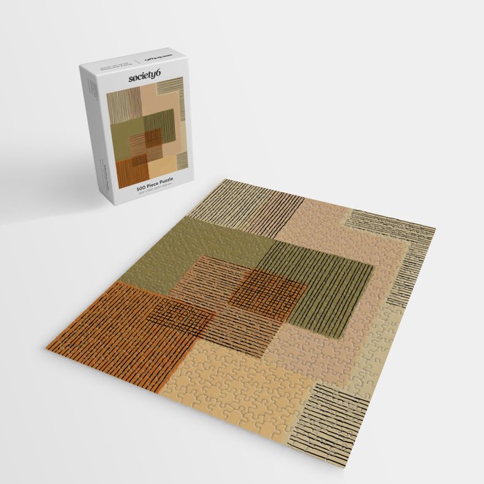 Geo Patchwork #3 Jigsaw Puzzle Gallery Image 2