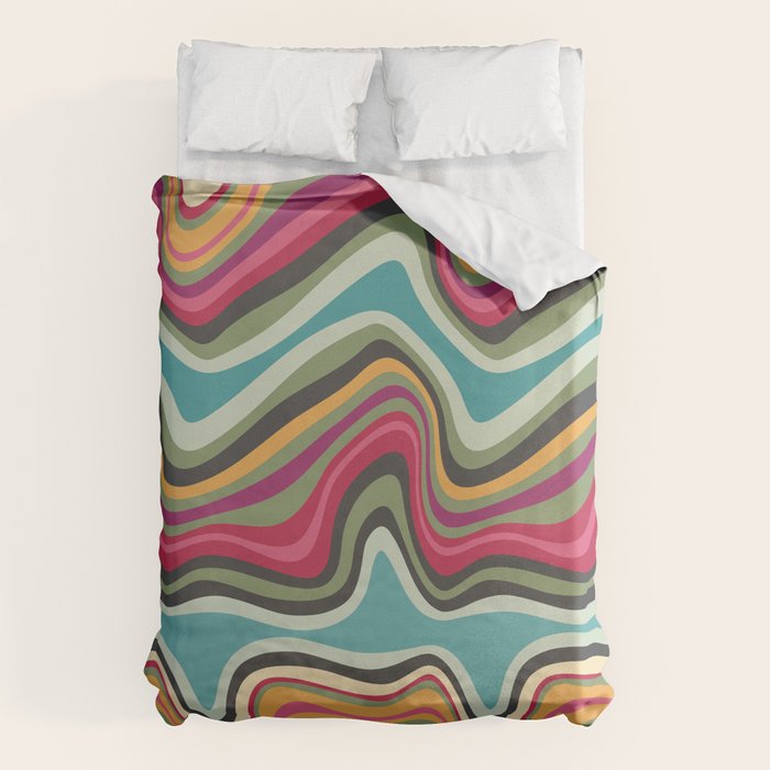 retro wave MANA Duvet Cover Gallery Image 6
