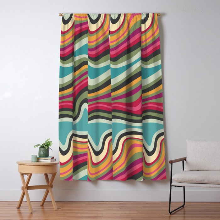 retro wave MANA Window Curtain Gallery Image 5