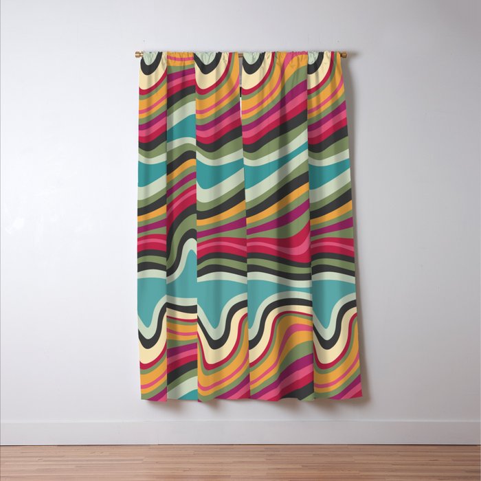retro wave MANA Window Curtain Gallery Image 3