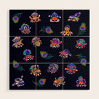 Peacock spider Wood Wall Art Gallery Image 1