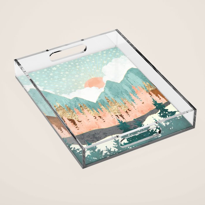 Winter Forest Vista Acrylic Tray Gallery Image 1