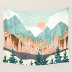 Winter Forest Vista Wall Tapestry Gallery Image 4