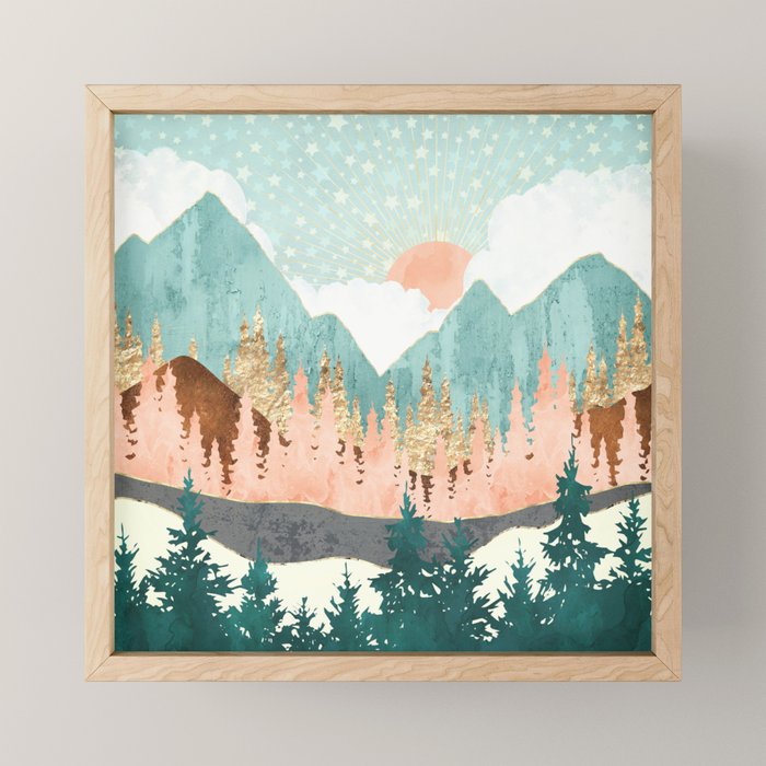 Winter Forest Vista Mini Art Print Gallery Image 1