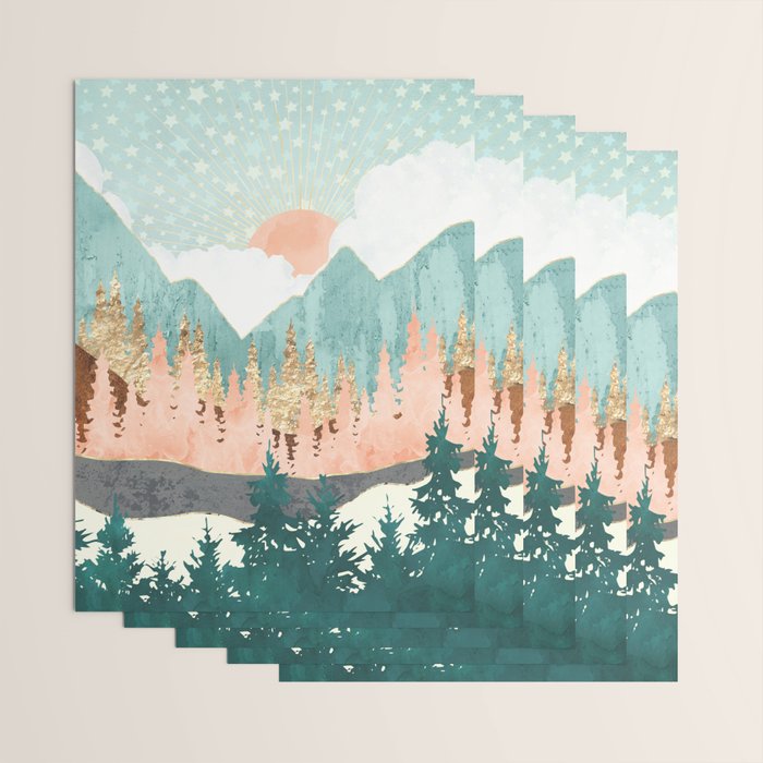 Winter Forest Vista Wrapping Paper Gallery Image 3