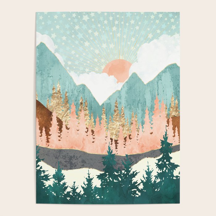 Winter Forest Vista Poster Gallery Image 1