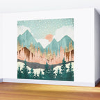 Winter Forest Vista Wall Mural Gallery Image 2