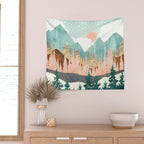 Winter Forest Vista Wall Tapestry Gallery Image 2
