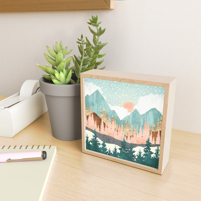 Winter Forest Vista Mini Art Print Gallery Image 2