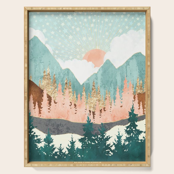 Winter Forest Vista Serving Tray Gallery Image 1