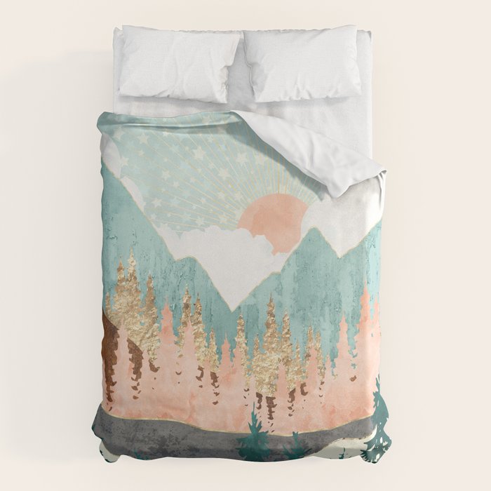 Winter Forest Vista Duvet Cover Gallery Image 1