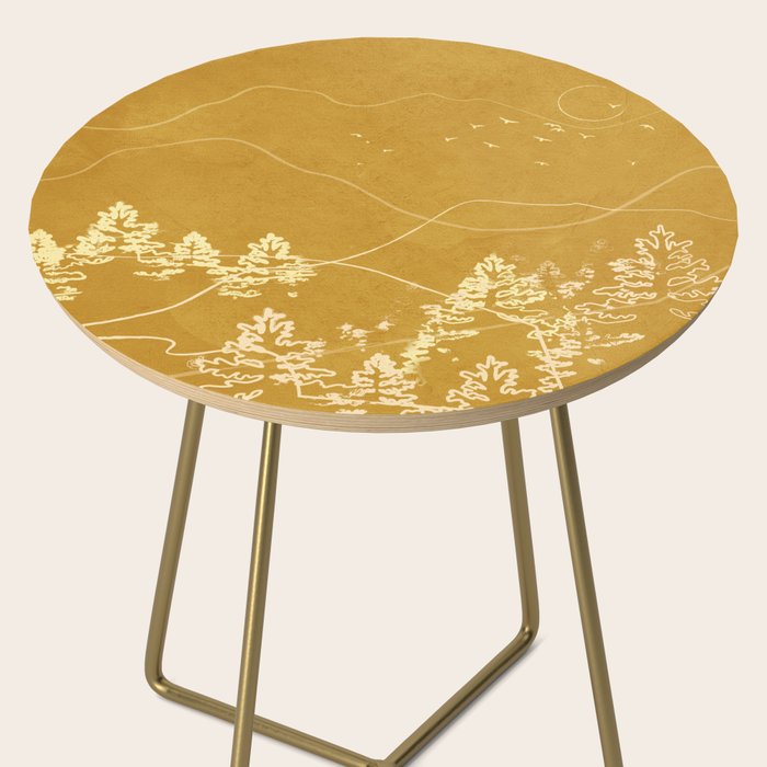 Minimalist Landscape Line Art III Side Table Gallery Image 2