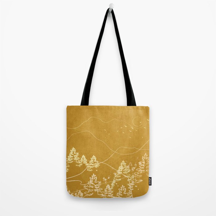 Minimalist Landscape Line Art III Tote Bag Gallery Image 2