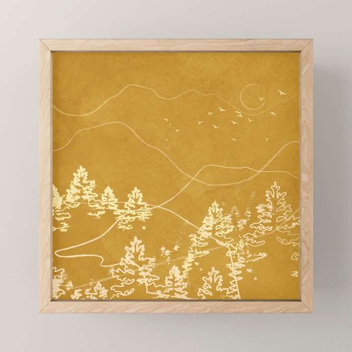 Minimalist Landscape Line Art III Mini Art Print Gallery Image 1