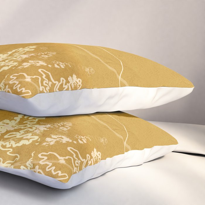 Minimalist Landscape Line Art III Pillow Sham Gallery Image 3