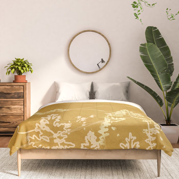 Minimalist Landscape Line Art III Comforter Gallery Image 3
