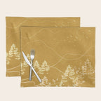 Minimalist Landscape Line Art III Placemat Gallery Image 1