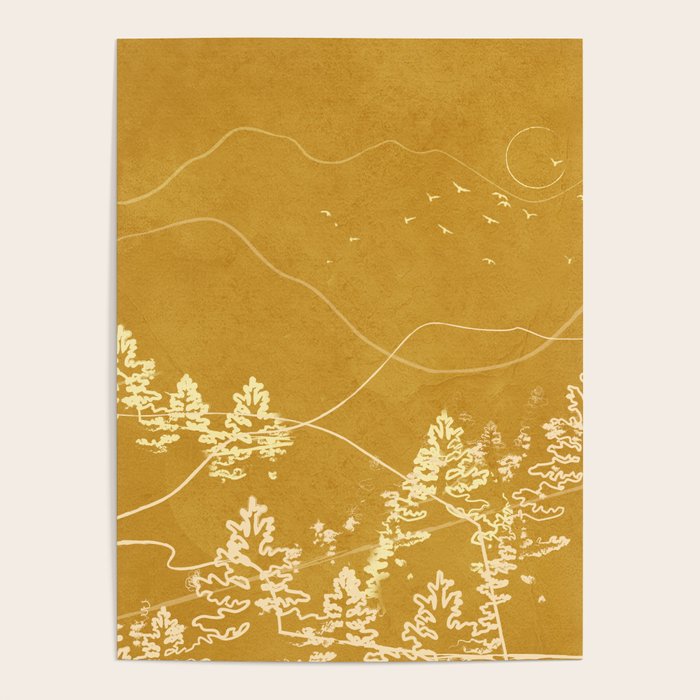 Minimalist Landscape Line Art III Poster Gallery Image 4