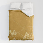 Minimalist Landscape Line Art III Duvet Cover Gallery Image 6