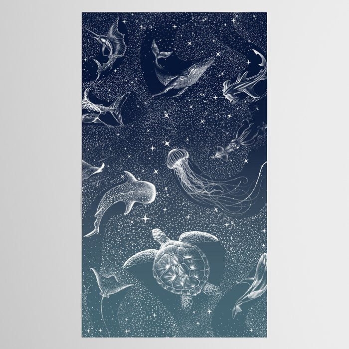 Cosmic Ocean  COLOR GRAD -  turquoise Tablecloth Gallery Image 2