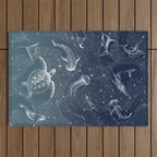 Cosmic Ocean  COLOR GRAD -  turquoise Outdoor Rug Gallery Image 1