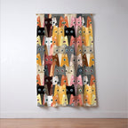 Cats Pattern Window Curtain Gallery Image 3