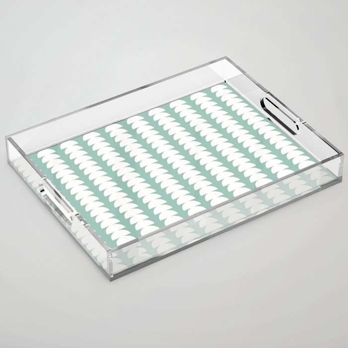 Maude Pattern - Teal Green Acrylic Tray Gallery Image 1