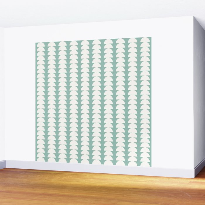 Maude Pattern - Teal Green Wall Mural Gallery Image 2