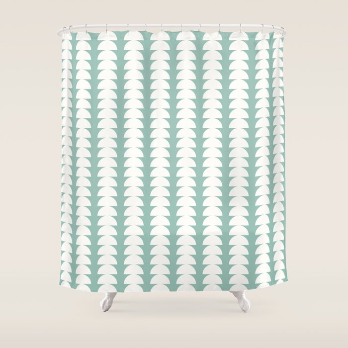 Maude Pattern - Teal Green Shower Curtain Gallery Image 1