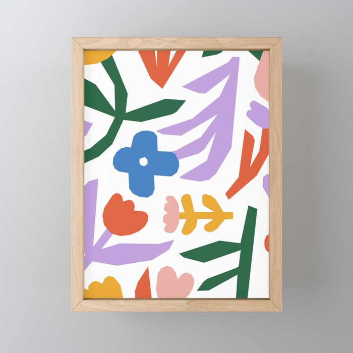Retro spring flower nature drawing Mini Art Print Gallery Image 1