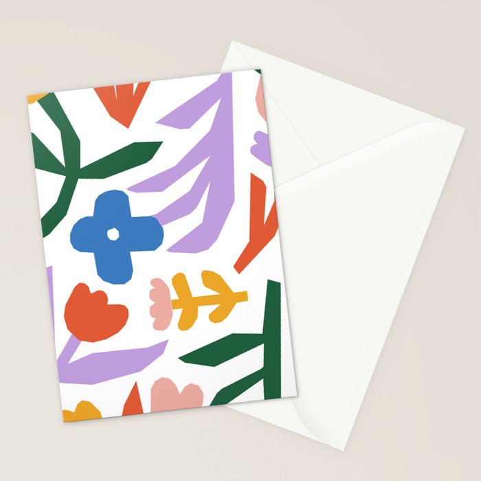 Retro spring flower nature drawing Stationery Card Gallery Image 2