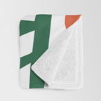 Retro spring flower nature drawing Throw Blanket Gallery Image 3