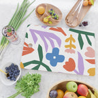 Retro spring flower nature drawing Cutting Board Gallery Image 2