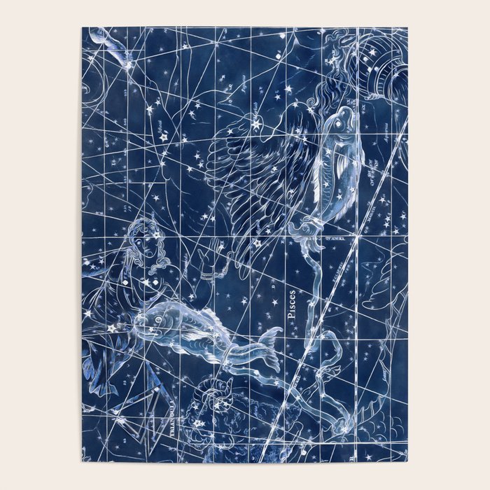 Pisces sky star map Poster Gallery Image 4