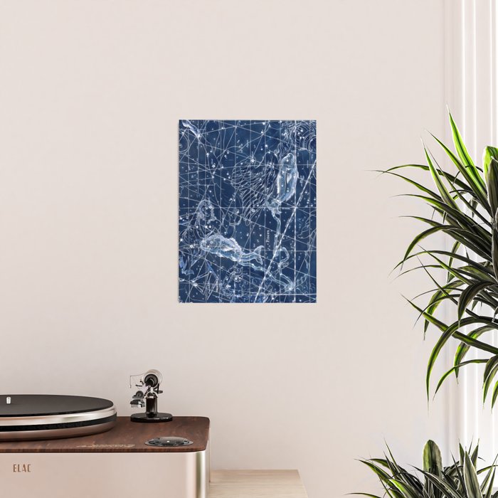 Pisces sky star map Poster Gallery Image 2