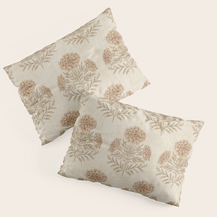 Marigold - faded terracotta and olive Pillow Sham Gallery Image 3