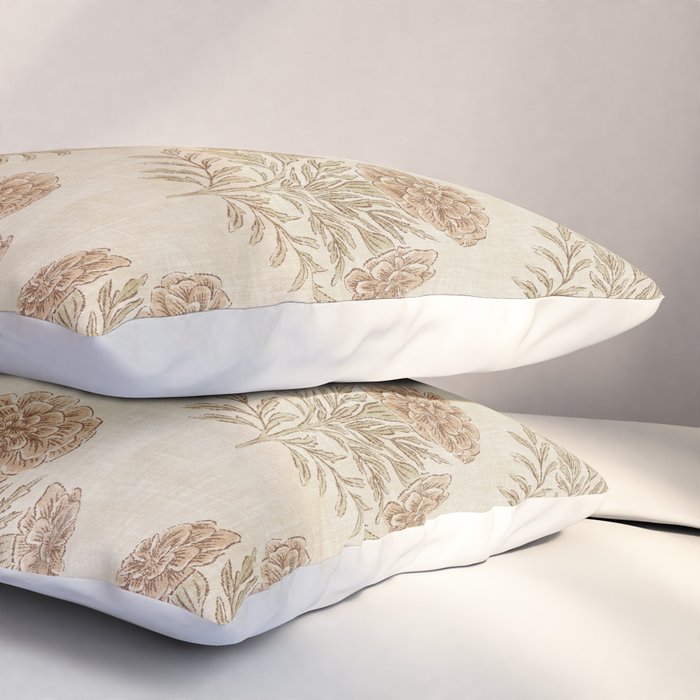 Marigold - faded terracotta and olive Pillow Sham Gallery Image 3