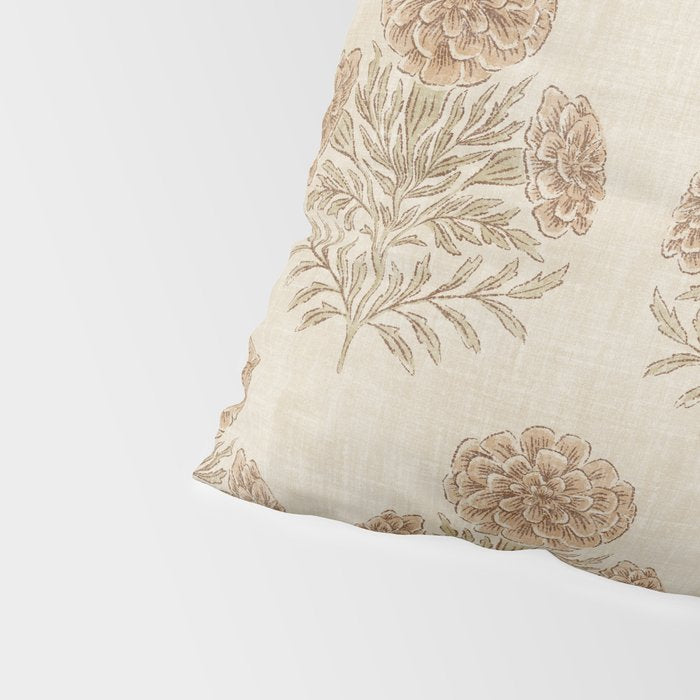 Marigold - faded terracotta and olive Pillow Sham Gallery Image 4