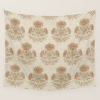 Marigold - faded terracotta and olive Wall Tapestry Gallery Image 4