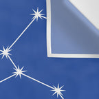 Leo Zodiac Star Constellation Line Art Vibrant Blue Wall Tapestry Gallery Image 3