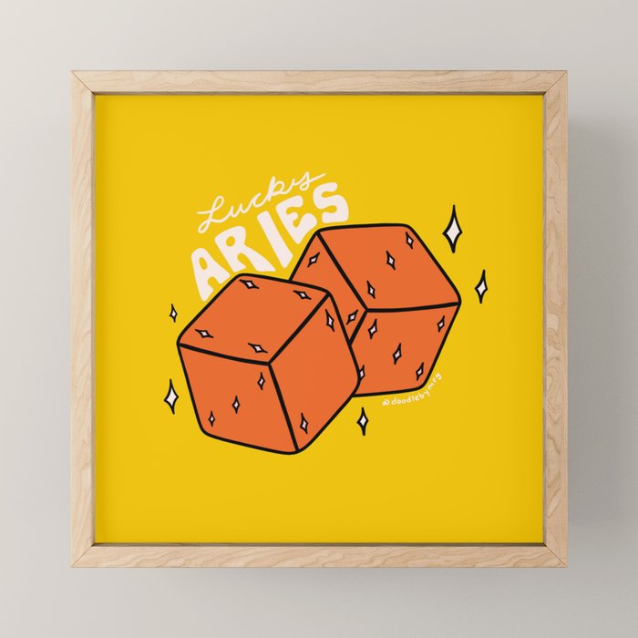 Aries Dice Mini Art Print Gallery Image 1