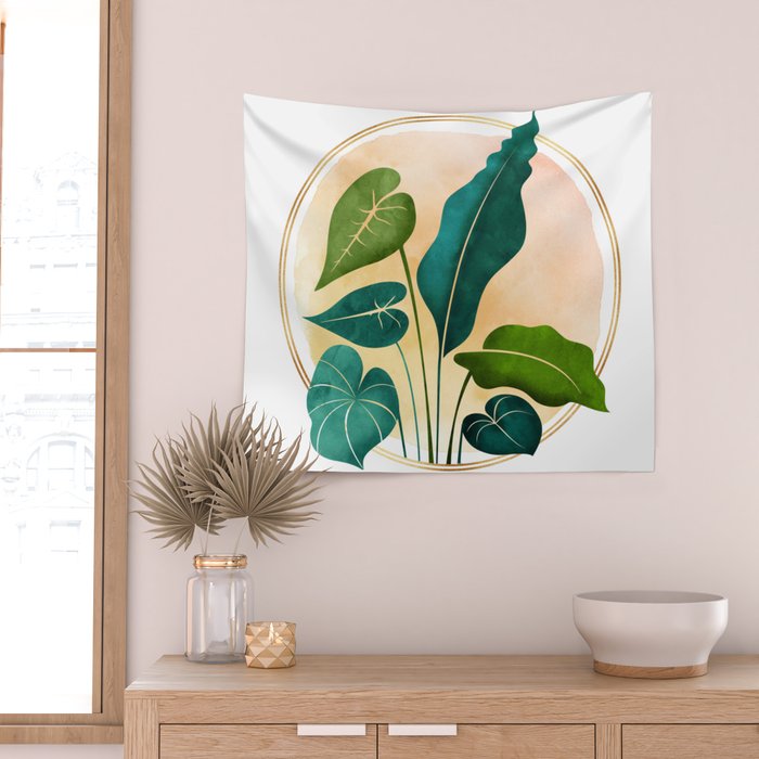 Opening Act Tropical Greenery Wall Tapestry Gallery Image 2